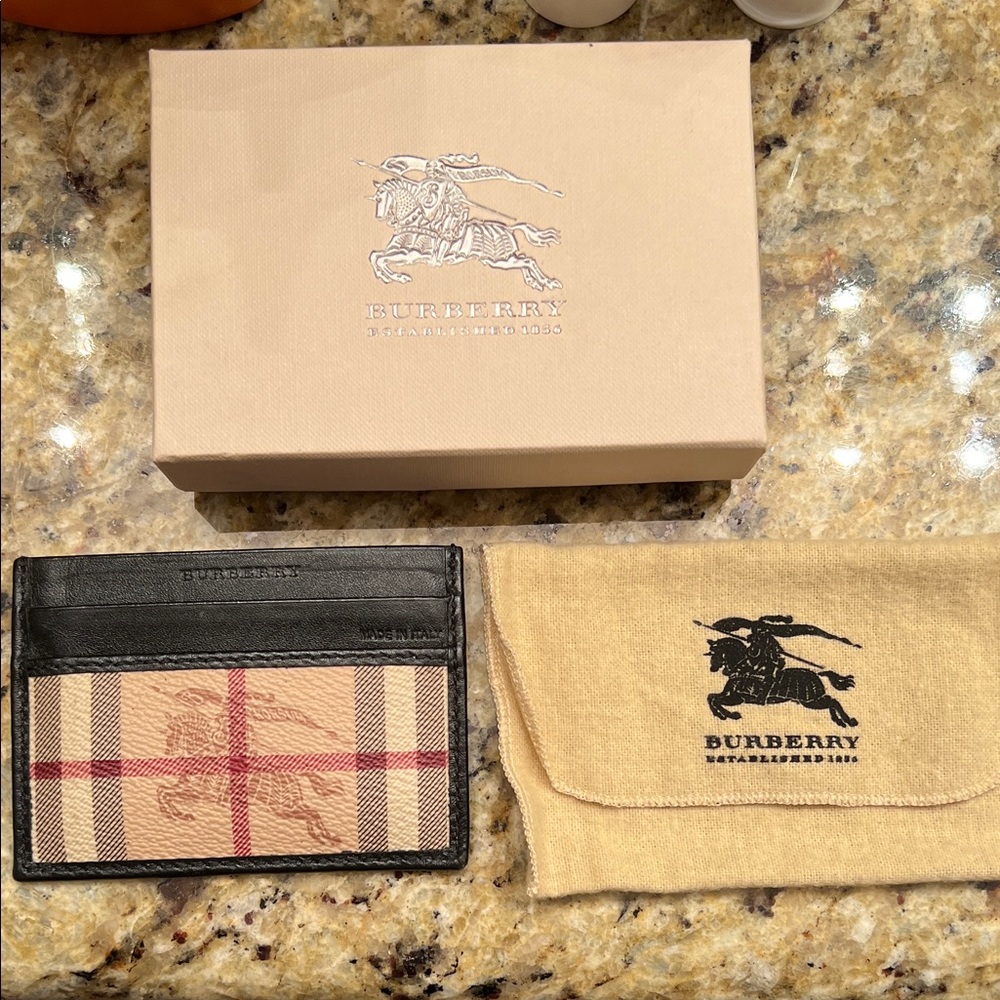 Burberry Haymarket Card Holder NIB
